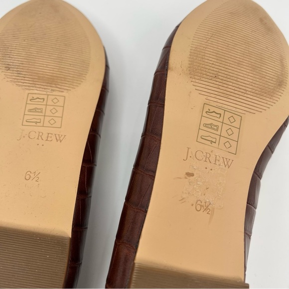 New J.Crew Crocodile-embossed smoking loafers size 6.5 - Picture 6 of 10